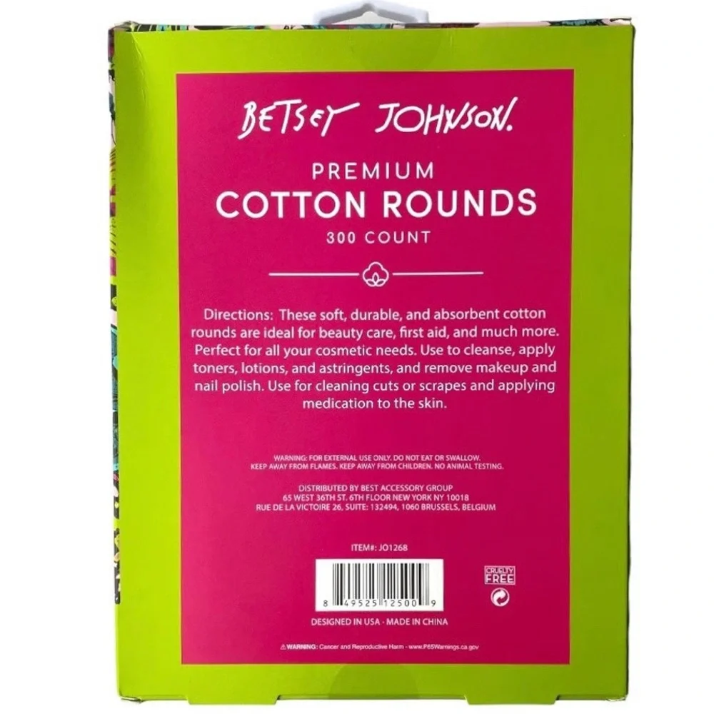 ⚡️NEW⚡️Betsey Johnson Premium Quality 300 Count Cotton Rounds